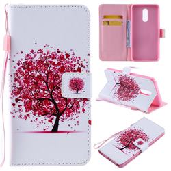 Colored Red Tree PU Leather Wallet Case for LG Stylo 5