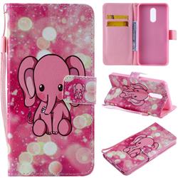 Pink Elephant PU Leather Wallet Case for LG Stylo 5