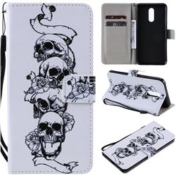 Skull Head PU Leather Wallet Case for LG Stylo 5