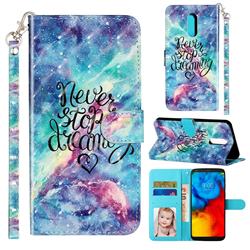 Blue Starry Sky 3D Leather Phone Holster Wallet Case for LG Stylo 5
