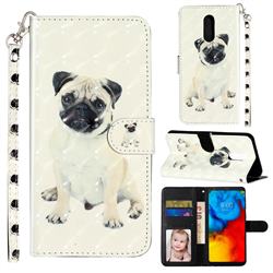 Pug Dog 3D Leather Phone Holster Wallet Case for LG Stylo 5