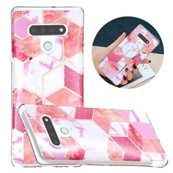 Cherry Glitter Painted Marble Electroplating Protective Case for LG Stylo 6