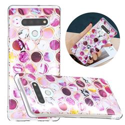 Round Puzzle Painted Marble Electroplating Protective Case for LG Stylo 6