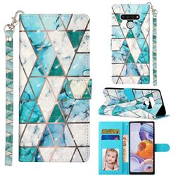 Stitching Marble 3D Leather Phone Holster Wallet Case for LG Stylo 6