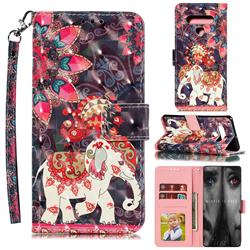 Phoenix Elephant 3D Painted Leather Phone Wallet Case for LG Stylo 6