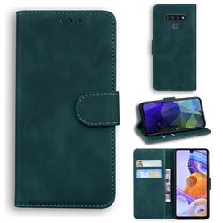 Retro Classic Skin Feel Leather Wallet Phone Case for LG Stylo 6 - Green