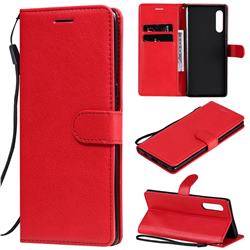 Retro Greek Classic Smooth PU Leather Wallet Phone Case for LG Velvet 5G (LG G9 G900) - Red