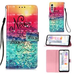 Colorful Dream Catcher 3D Painted Leather Wallet Case for LG Velvet 5G (LG G9 G900)