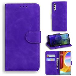 Retro Classic Skin Feel Leather Wallet Phone Case for LG Velvet 5G (LG G9 G900) - Purple