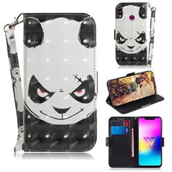 Angry Bear 3D Painted Leather Wallet Phone Case for LG W10