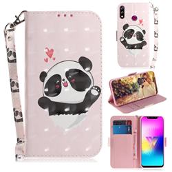 Heart Cat 3D Painted Leather Wallet Phone Case for LG W10