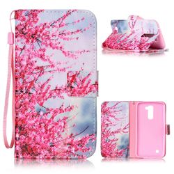 Plum Flower Leather Wallet Phone Case for LG K10