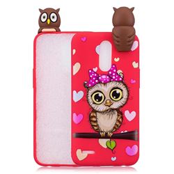 Bow Owl Soft 3D Climbing Doll Soft Case for LG K10 2017
