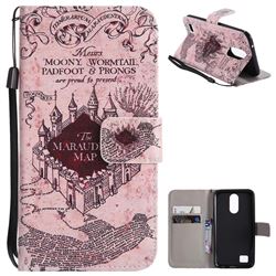 Castle The Marauders Map PU Leather Wallet Case for LG K10 2017