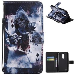 Skull Magician PU Leather Wallet Case for LG K10 (2018)