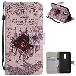 Castle The Marauders Map PU Leather Wallet Case for LG K10 (2018)