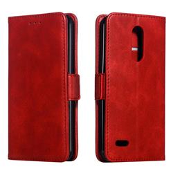 Retro Classic Calf Pattern Leather Wallet Phone Case for LG K10 (2018) - Red