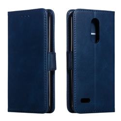 Retro Classic Calf Pattern Leather Wallet Phone Case for LG K10 (2018) - Blue