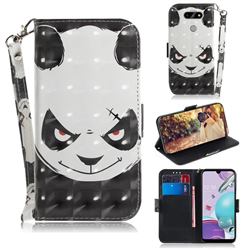 Angry Bear 3D Painted Leather Wallet Phone Case for LG K31