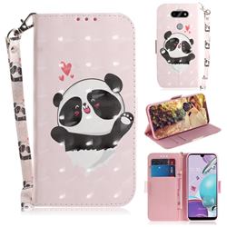 Heart Cat 3D Painted Leather Wallet Phone Case for LG K31