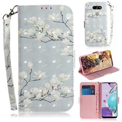 Magnolia Flower 3D Painted Leather Wallet Phone Case for LG K31