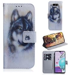Snow Wolf PU Leather Wallet Case for LG K31