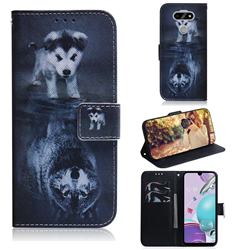 Wolf and Dog PU Leather Wallet Case for LG K31