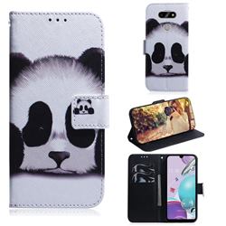 Sleeping Panda PU Leather Wallet Case for LG K31