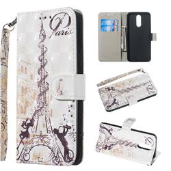 Tower Couple 3D Painted Leather Wallet Phone Case for LG K40 (LG K12+, LG K12 Plus)