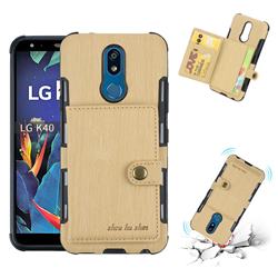 Brush Multi-function Leather Phone Case for LG K40 (LG K12+, LG K12 Plus) - Golden