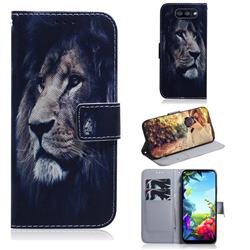 Lion Face PU Leather Wallet Case for LG K40S