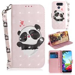 Heart Cat 3D Painted Leather Wallet Phone Case for LG K40S