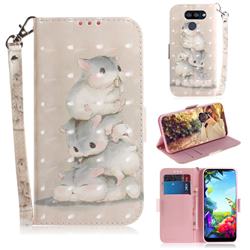 Three Squirrels 3D Painted Leather Wallet Phone Case for LG K40S