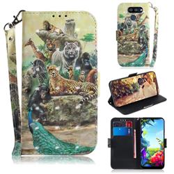 Beast Zoo 3D Painted Leather Wallet Phone Case for LG K40S