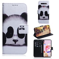 Sleeping Panda PU Leather Wallet Case for LG K41S
