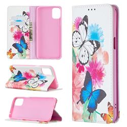 Flying Butterflies Slim Magnetic Attraction Wallet Flip Cover for LG K42