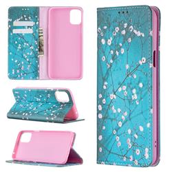 Plum Blossom Slim Magnetic Attraction Wallet Flip Cover for LG K42