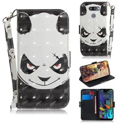 Angry Bear 3D Painted Leather Wallet Phone Case for LG K50
