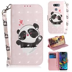 Heart Cat 3D Painted Leather Wallet Phone Case for LG K50