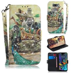 Beast Zoo 3D Painted Leather Wallet Phone Case for LG K50