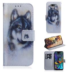 Snow Wolf PU Leather Wallet Case for LG K50