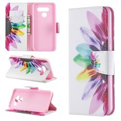 Seven-color Flowers Leather Wallet Case for LG K50