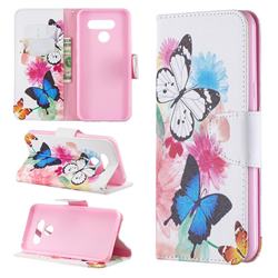 Vivid Flying Butterflies Leather Wallet Case for LG K50