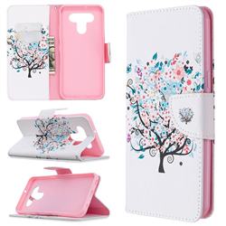 Colorful Tree Leather Wallet Case for LG K51