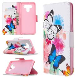 Vivid Flying Butterflies Leather Wallet Case for LG K51