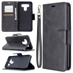 Classic Sheepskin PU Leather Phone Wallet Case for LG K51 - Black