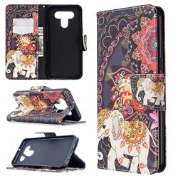 Totem Flower Elephant Leather Wallet Case for LG K51