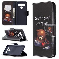 Chainsaw Bear Leather Wallet Case for LG K61
