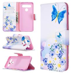 Butterflies Flowers Leather Wallet Case for LG K61