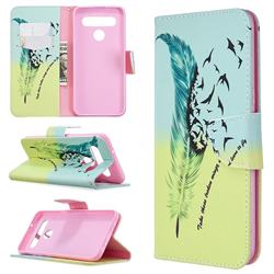 Feather Bird Leather Wallet Case for LG K61